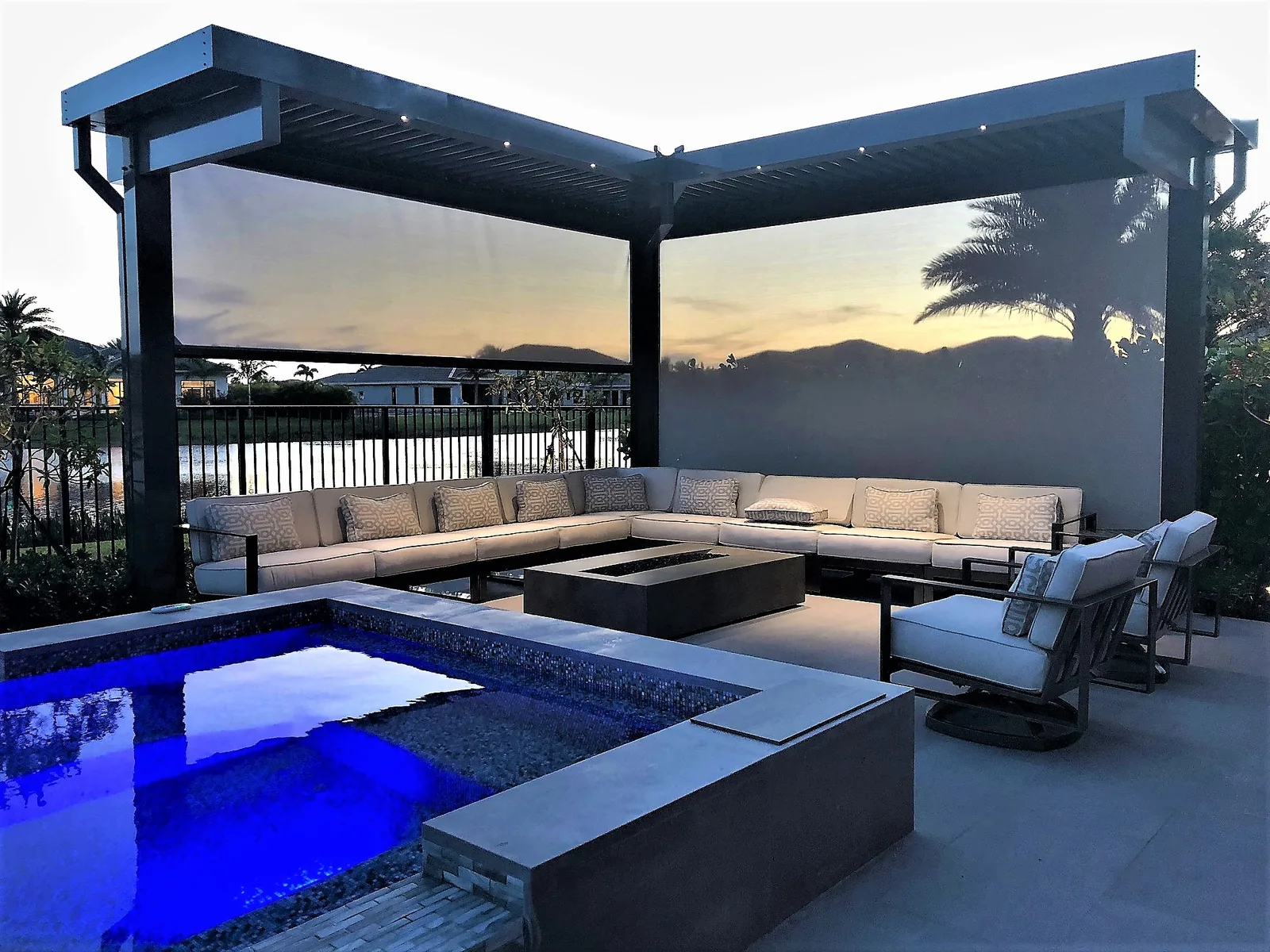 Motorized blinds and hurricane shutters installed by The Yasma Screen, Southwest Florida