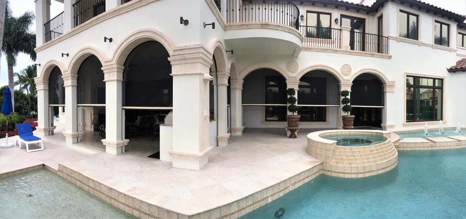 Motorized blinds and hurricane shutters installed by The Yasma Screen, Southwest Florida