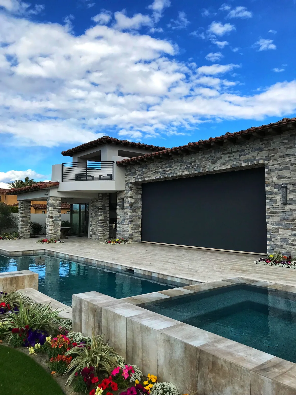 Motorized blinds and hurricane shutters installed by The Yasma Screen, Southwest Florida