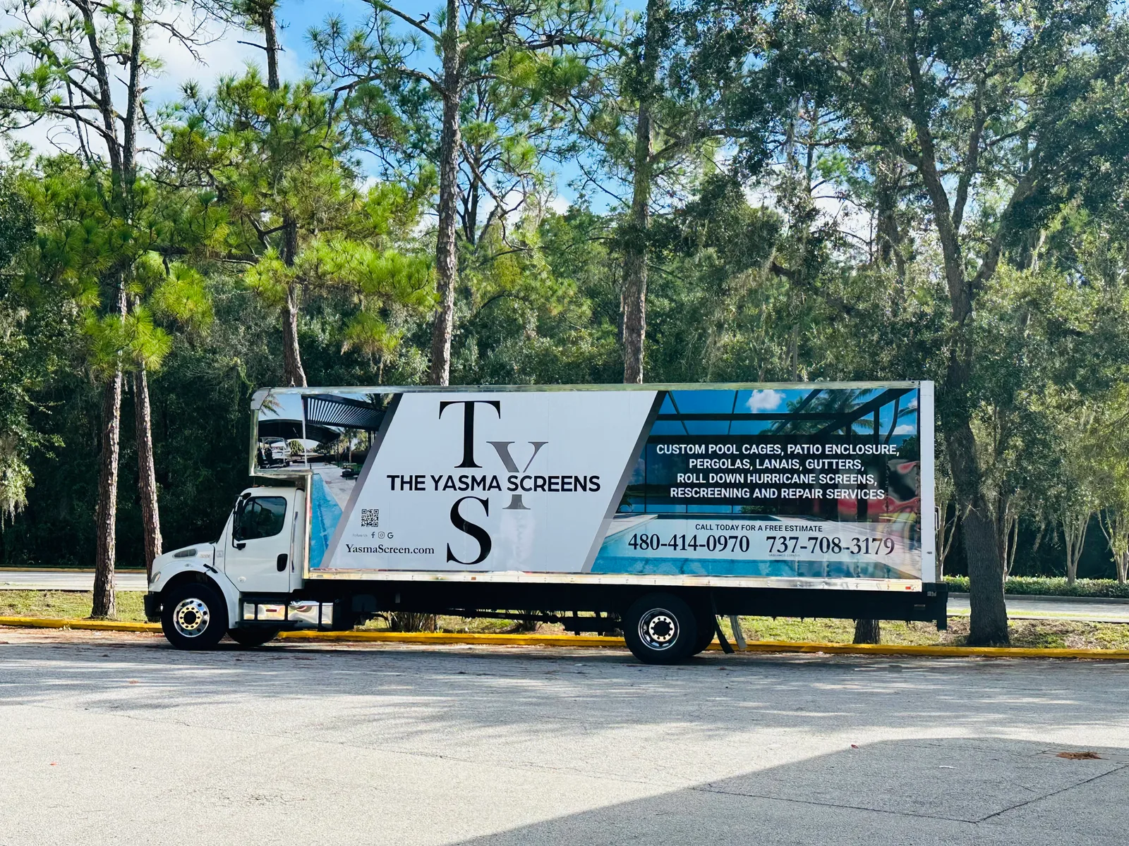 The Yasma Screen company truck, Southwest Florida